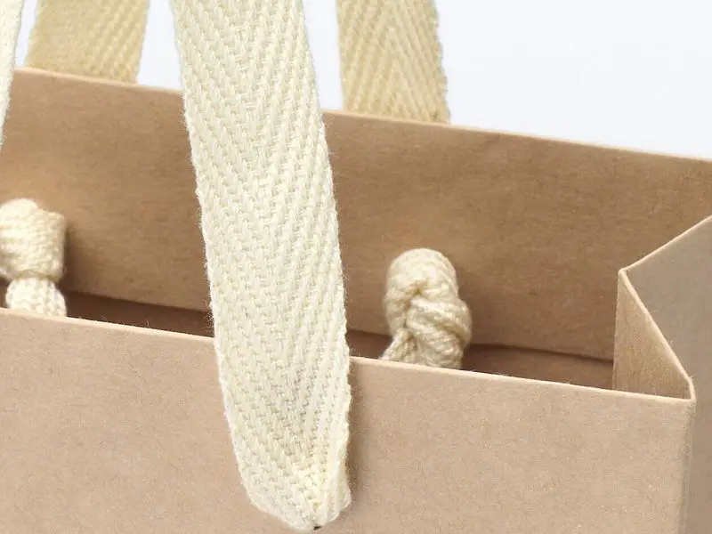 Flat square bottom paper bag with strong side gussets for easy standing