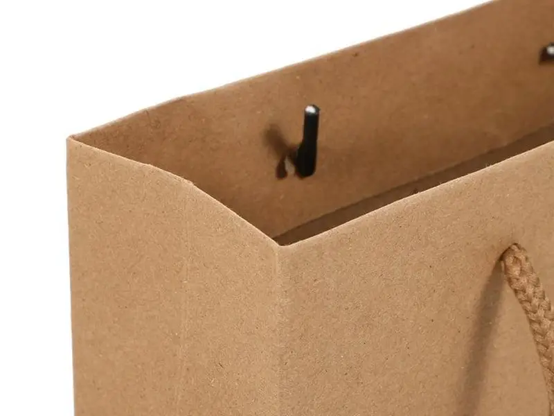 Flat square bottom paper bag with strong side gussets for easy standing