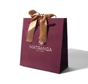 Recycled FSC kraft paper and matte coated paper stock for eco gift bags