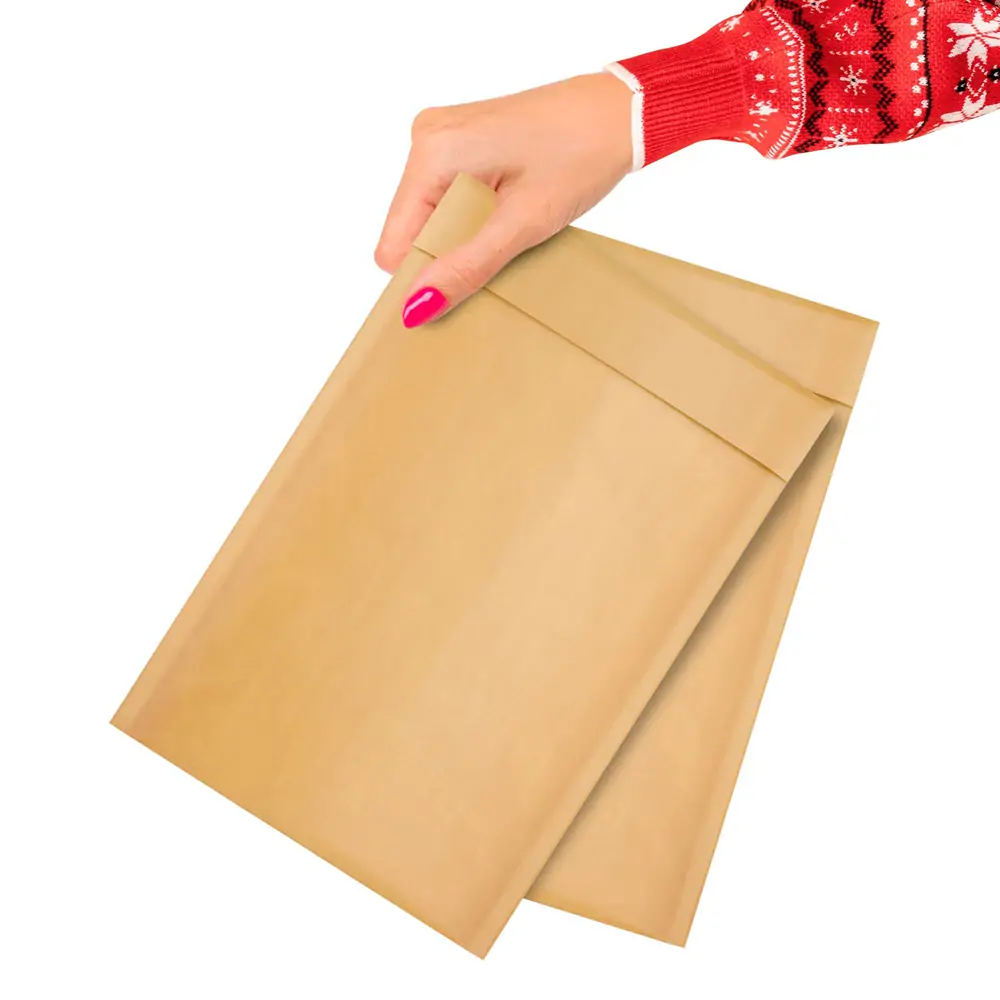 Eco-friendly golden kraft padded envelope for safe e-commerce shipping